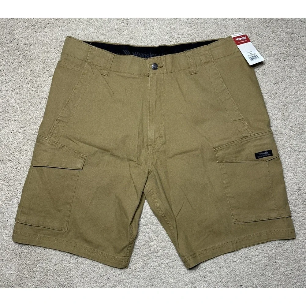 Wrangler Authentics Men's Comfort Flex Waist Cargo Short, Dull Gold, 36 A2-0017
